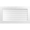 Ekena Millwork Vertical Surface Mount PVC Gable Vent: Functional, w/ 3-1/2"W x 1"P Standard Frame, 42"W x 24"H GVPVE42X2401SF - alternate 1